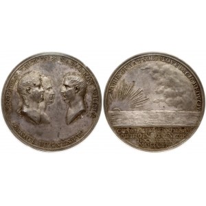 Russia Medal commemorating the signing of the Treaty of Tilsit 7 July 1807 Prussia; Royal Mint of Berlin. Medalist A...