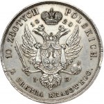 Russia For Poland 10 Zlotych 1820IB Alexander I (1801-1825). Obverse: Head right. Obverse Lettering: ...