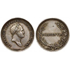Russia Prize Medal (1801-1825) for Students of the School. Alexander I (1801-1825). works by I. Mainert. Reverse...