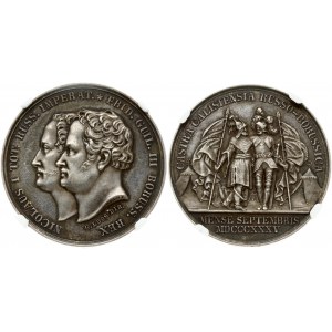 Russia Medal 1835 Grand Review of Kalisch. Nicholas I(1825-1855). Silver medal 1835. The Grand Review of Kalisch...