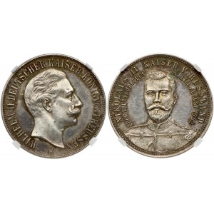 Medal Nicholas II meeting Wilhelm II in Reval in August 1902. Nicholas II (1894-1917). Obverse...