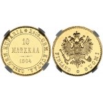 Russia for Finland 10 Markkaa 1904 L Nicholas II (1894-1917). Obverse: Crowned double...