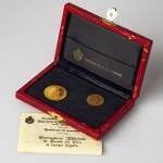 San Marino 1-2 Scudi 1974 Resumption of Coinage. Obverse: Standing Saint facing. Lettering...
