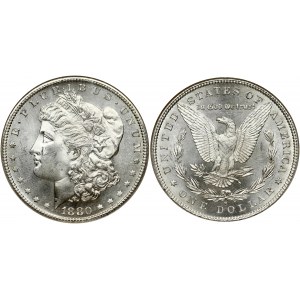 USA 1 Dollar 1880 S 'Morgan Dollar' San Francisco. Obverse: Liberty head; facing left. Lettering...