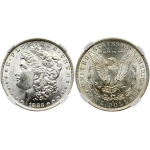 USA 1 Dollar 1883 O 'Morgan Dollar' New Orleans. Obverse: Liberty head; facing left. Lettering: E·PLURIBUS·UNUM LIBERTY...