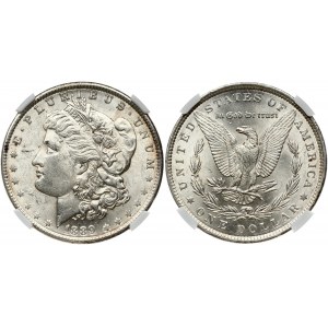 USA 1 Dollar 1889 'Morgan Dollar' Philadelphia. Obverse: Liberty head; facing left. Lettering: E·PLURIBUS·UNUM LIBERTY...