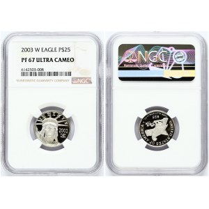 USA 25 Dollars 2003 'American Platinum Eagle'. Obverse: Statue of Liberty. Lettering...