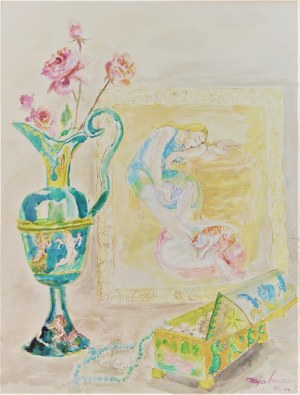 Maja(Maria) Berezowska(1897-1978),Martwa natura z różami,1972