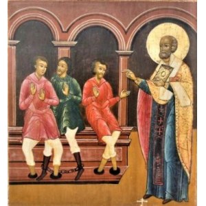 Ikony(2 szt.),Historia trzech mnichów
