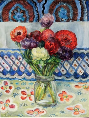 Zdzisław Cyankiewicz, Bukiet kwiatów, 1945
