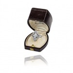 Platynowy pierścionek z diamentową markizą ~1,08ct