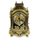 Zegar konsolowy w typie Boulle’a, Francja, ok. 1880, drewno, brąz złocony, mosiądz, szkło