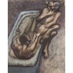 Jan Lebenstein (1930 Brześć Litewski - 1999 Kraków), Scène domestique (salle de bain), 1969