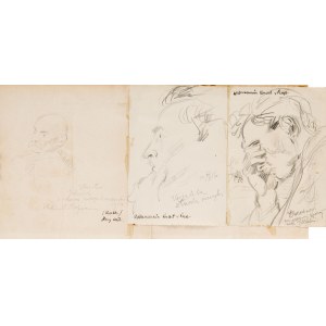 Wlastimil Hofman (1881 Praga - 1970 Szklarska Poręba), Trzy portrety męskie, 1914-1916
