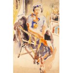 Mela Muter \ Maria Melania Mutermilch (1876 Warszawa - 1967 Paryż), Kobieta w fotelu (recto)/ Studium modelki (verso)
