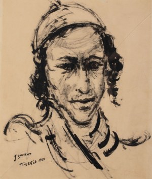 Jakub Zucker (1900 Radom - 1981 Nowy Jork), Portret chłopca, 1950