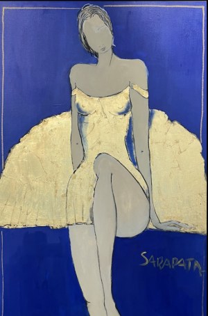 Joanna Sarapata, Ecole de Paris Gold Blue, 2021