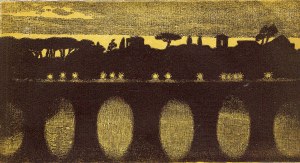 Edward OKUŃ (1872-1945), „Most na Tybrze”, 1902