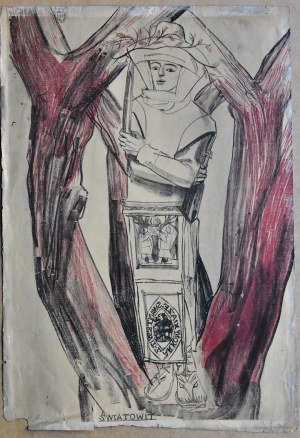Zofia STRYJEŃSKA (1894-1976), „1. Światowit z teki Bożki Słowiańskie”, 1918