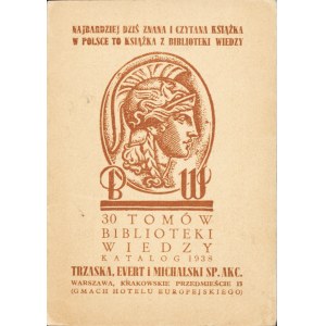 TRZASKA, EVERT UND MICHALSKI. Bibliothek des Wissens, Katalog von 30 Bänden 1938, Warschau: Trzaska, Evert und Michalski Sp....