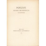 MICKIEWICZ Adam: Tom pierwszy poezyj 1822, Warschau: Tow. Wyd. Ignis, 1922 - 153, [7] S., Abb., Dekor...