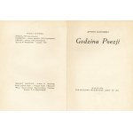 SŁONIMSKI Antoni: Godzina poezji. 1. Aufl. Warschau: Tow. Wyd. Ignis, 1923. - 118, [2] S., 18 cm, brosch. Hrsg.