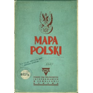 JANISZEWSKI Michał (1901-1984): Fizyczna mapa Polski. Skala 1:1 000 000. Genewa: Wydaw...