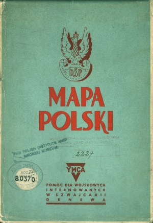 JANISZEWSKI Michał (1901-1984): Fizyczna mapa Polski. Skala 1:1 000 000. Genewa: Wydaw...
