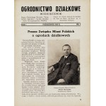 OGRODNICTWO Działkowe. Miesięcznik. R. I. nr 1-4. wrzesień-grudzień 1938. Warszawa: Centralny Związek Tow...