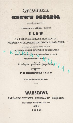 LEŚNIEWSKI Paweł Eustachy (1794-1855)...