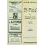 KALENDARZ Notatnik dla drogerzystów i farmaceutów na rok 1933. R. XII. Poznań: nakł. Kupca, [1932]. - IV...