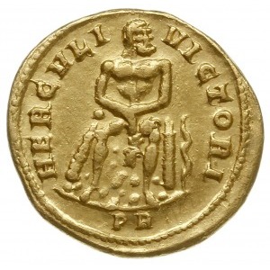 aureus 287, Rzym; Aw: Popiersie cesarza w prawo, MAXIMI...