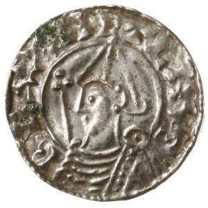 denar typu pointed helmet, 1024-1030, mennica Lydford, ...