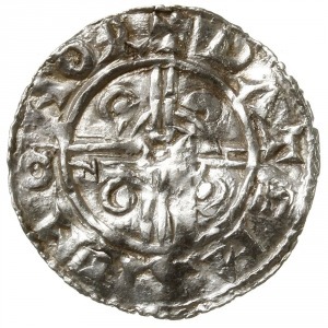 denar typu pointed helmet, 1024-1030, mennica Norwich, ...