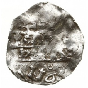 denar 1002-1024; Aw: Popiersie w lewo, HENRICVS REX; Rw...