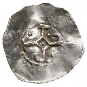 denar 919-936; Aw: Monogram Carolus w kształcie krzyża ...