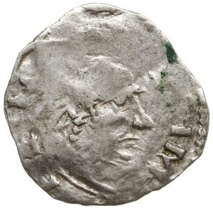 denar, tzw. siegesmünze 1014-1024; Aw: Głowa w prawo, [...