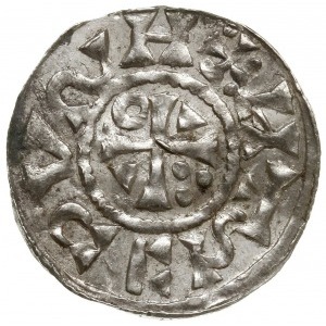 denar 1002-1009, Ratyzbona, mincerz Kid; Aw: Krzyż z 2 ...