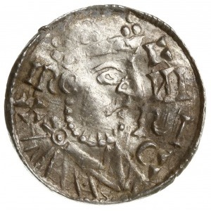 denar 1009-1024, Ratyzbona, mincerz Ag; Aw: Popiersie w...