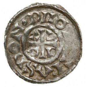 denar 1039-1042, Ratyzbona; Aw: Popiersie w prawo; Rw: ...