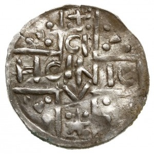 denar 1018-1026, Salzburg, mincerz Bab; Aw: Krzyż dwuni...