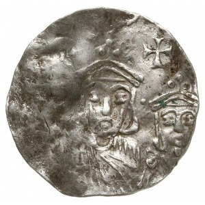 denar naśladujący monety bizantyjskie Teofila, Michała ...