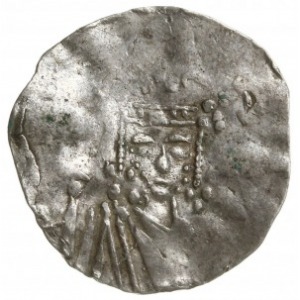 denar naśladujący monety bizantyjskie 1002-1024; Aw: Po...