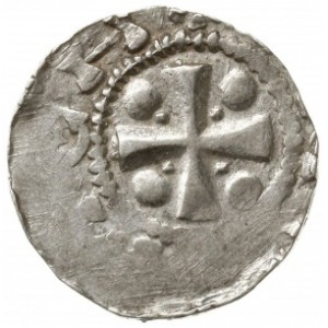 denar 975-1011; Aw: Popiersie arcybiskupa na wprost, [M...