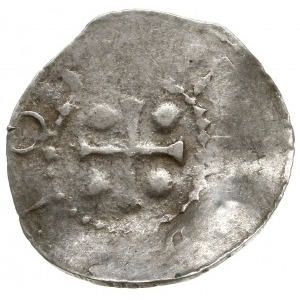 denar 983-1002; Aw: Popiersie św. Kiliana w prawo, S KI...