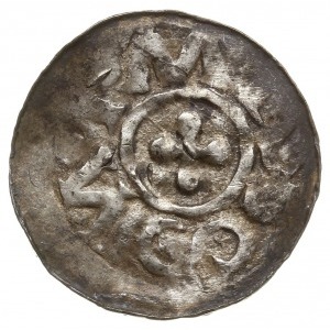 denar, Lüneburg; Aw: Krzyż, wokoło BERNHAR; Rw: Krzyż, ...