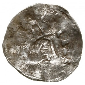 denar 1002-1024; Aw: Głowa w koronie radialnej w prawo;...