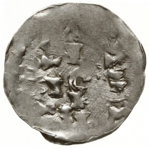 denar 1024-1039; Aw: Popiersie króla w lewo, Rw: Napis ...