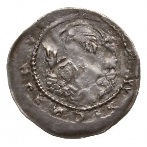 denar 1238-1241, Głogów lub Wrocław; Aw: Postać siedząc...