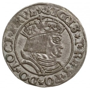 grosz 1531, Toruń; na rękawie króla ozdobniki w formie ...